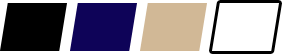 negro, azul, café y blanco